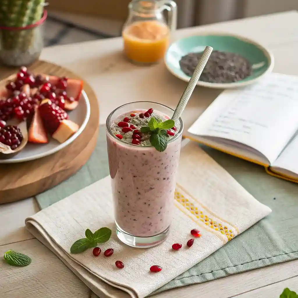 serving smoothie recipes with pomegranate